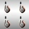 Service Caster 4 Inch 316SS Maroon Polyurethane Swivel 1-1/4 Inch Expanding Stem Caster Set SCC SCC-SS316EX20S414-PPUB-MRN-114-4 - alternate 2